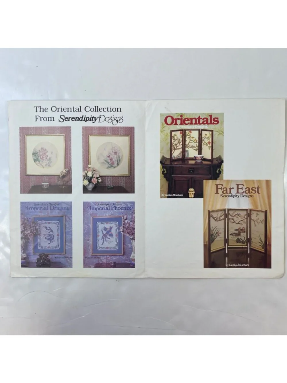 Ming Orchids Cross Stitch Pattern Carolyn Meacham Needlework Instruction Book